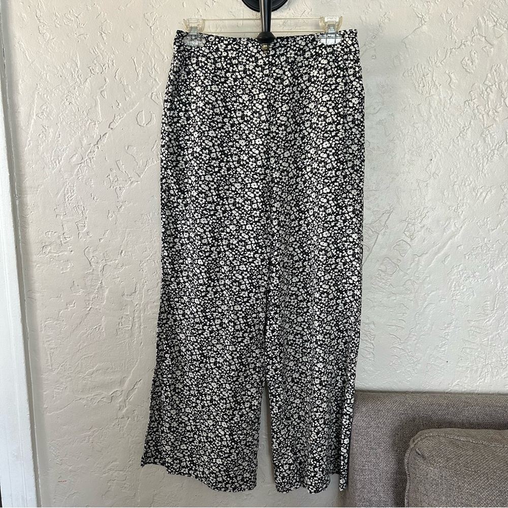 Derek Lam 10 Crosby Moad Linen Blend Wide Leg Pants